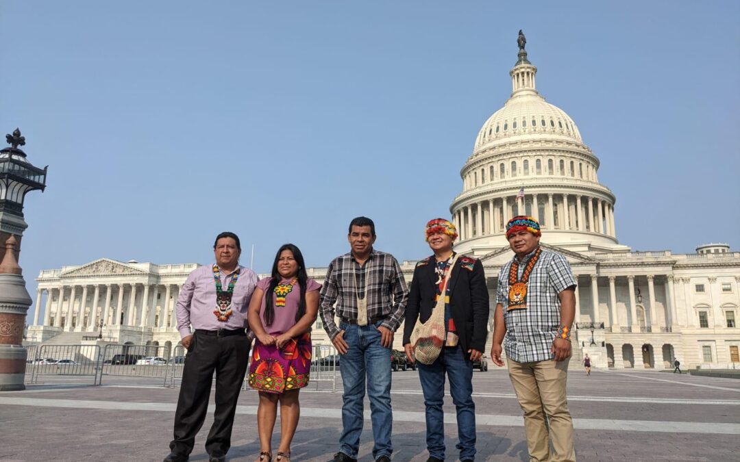 COMITIVA DE LÍDERES Y LIDERESAS INDÍGENAS Y DE COMUNIDADES LOCALES LLEGAN A WASHINGTON D.C. EN DEFENSA DE LOS TERRITORIOS Y LA VIDA