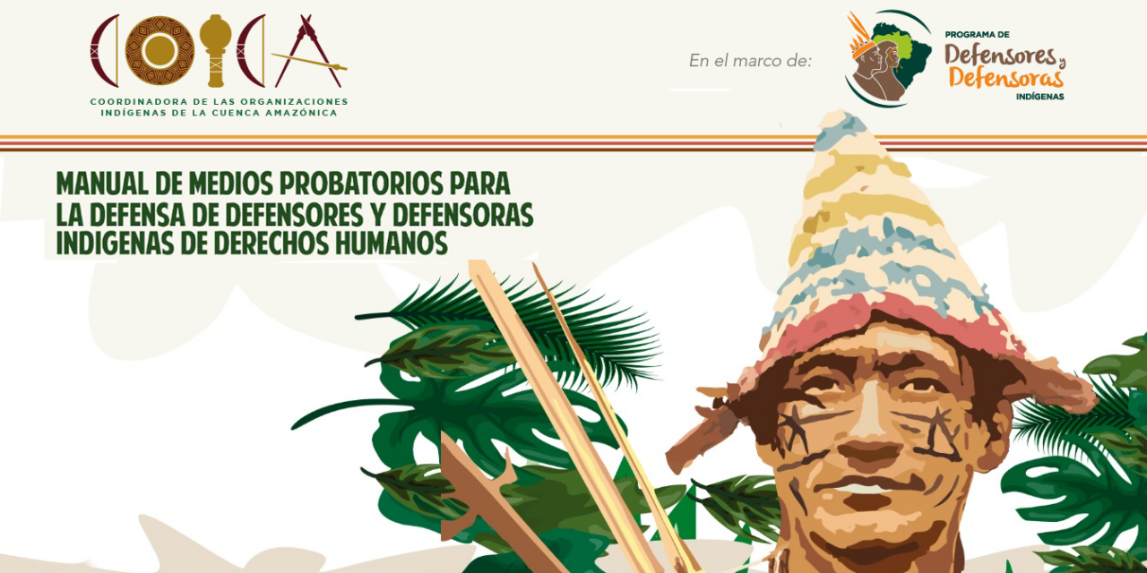 Manual de Medios Probatorios para la Defensa de los Defensores y Defensoras Indígenas de Derechos Humanos