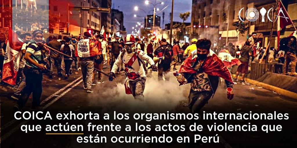 COICA exhorta a los organismos internacionales que actúen frente a los actos de violencia que están ocurriendo en Perú