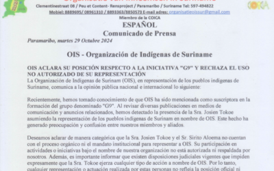 OIS defiende sus derechos y rechaza la representación ilegítima en el “G9”